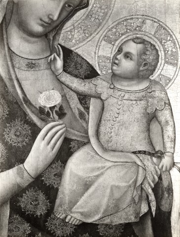 National Gallery of Art, Washington — Lorenzo Veneziano - sec. XIV - Madonna con Bambino — particolare, Madonna con Bambino